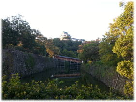 朝日に映える和歌山城